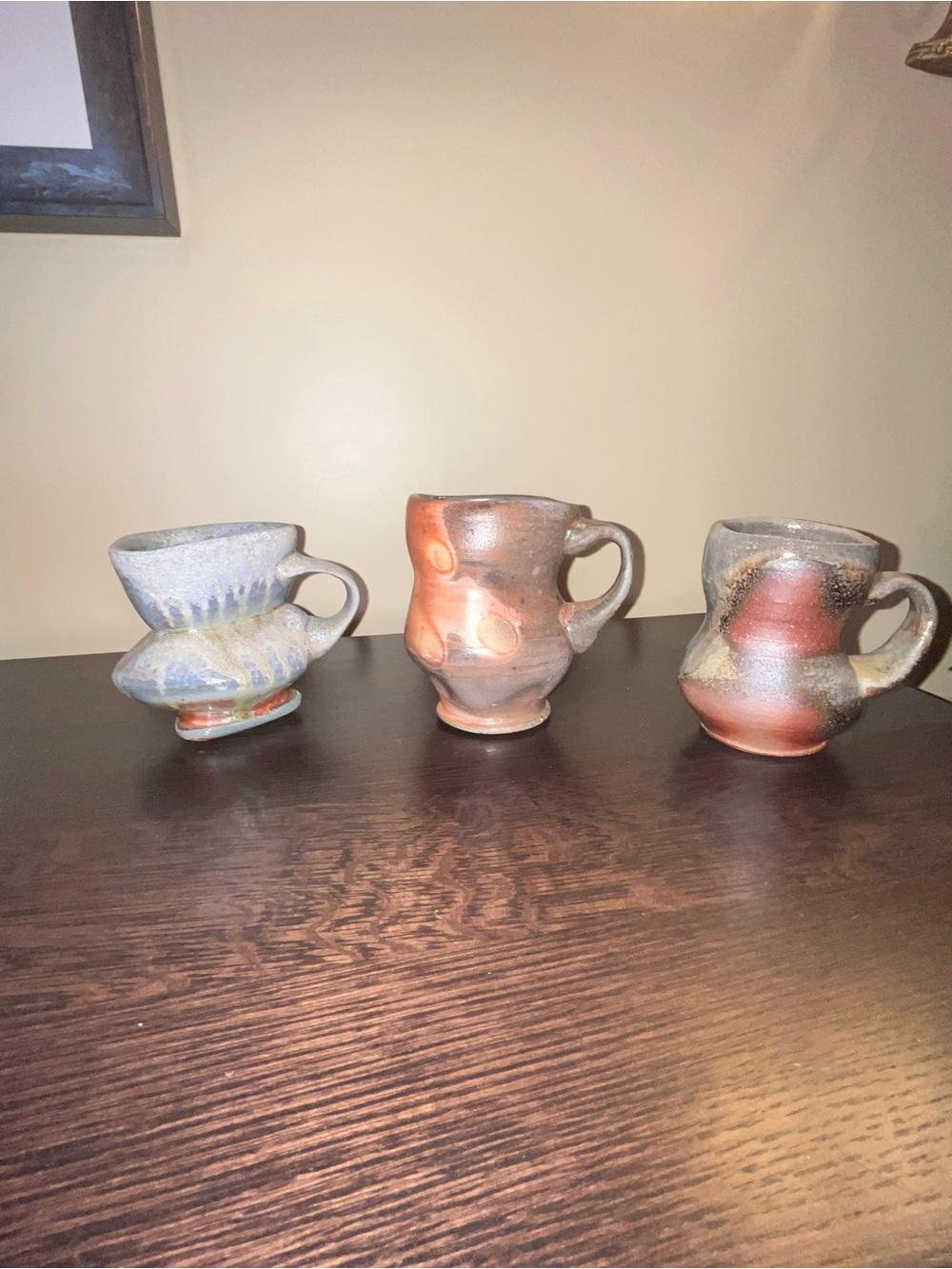 Handmade Studio Pottery Coffee Mug Brutalist Earth Tones Sold Separate